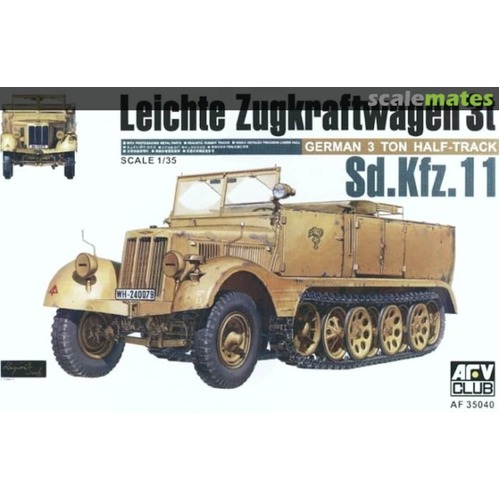 AFV Club 1/35 German Sd.Kfz.11 3Ton Half Track Plastic Model Kit [AF35040]