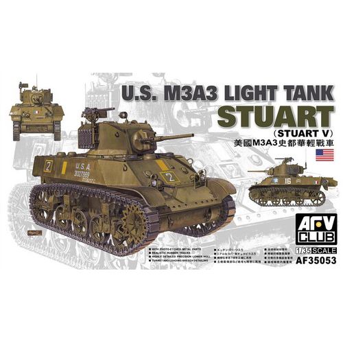 AFV Club 1/35 M3A3 Stuart Light Tank Plastic Model Kit [AF35053]