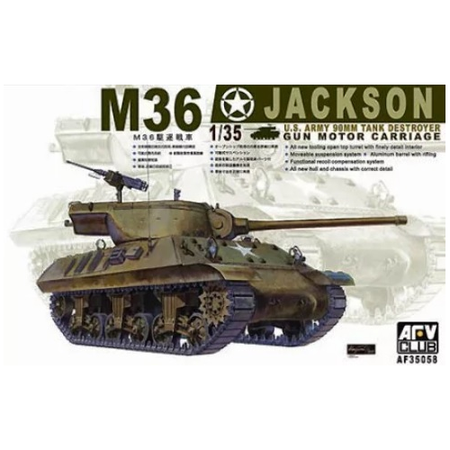 AFV Club 1/35 U.S. M36 Tank Destroyer Plastic Model Kit [AF35058]