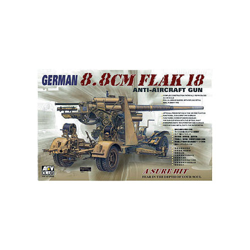 AFV Club 1/35 German 8.8cm Flak-18 AA Gun Plastic Model Kit [AF35088]