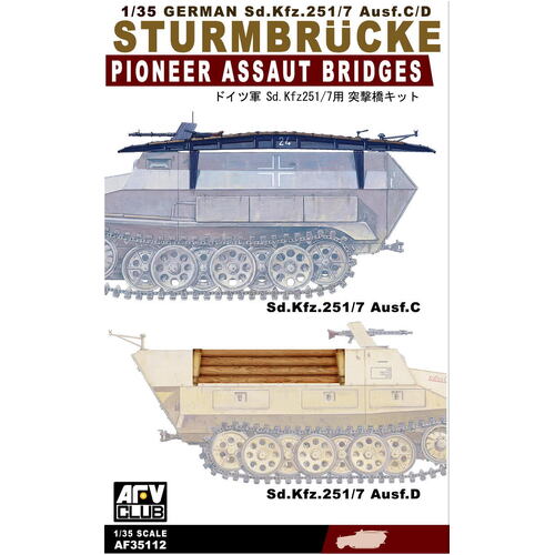 AFV Club 1/35 Pioneer Assault Bridge For Sd.Kfz.25 Plastic Model Kit [AF35112]