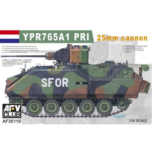 AFV Club 1/35 YPR765A1 PRI (SFOR) Plastic Model Kit [AF35119]