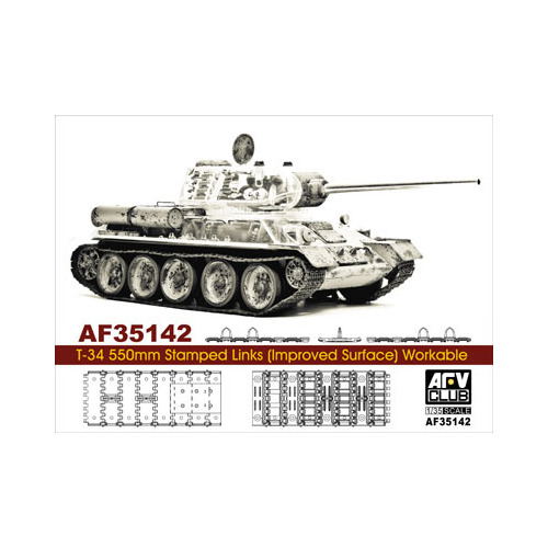 AFV Club 1/35 T-34 550mm Stamped Links Type 1941 (Workable) Plastic Model Kit [AF35142]