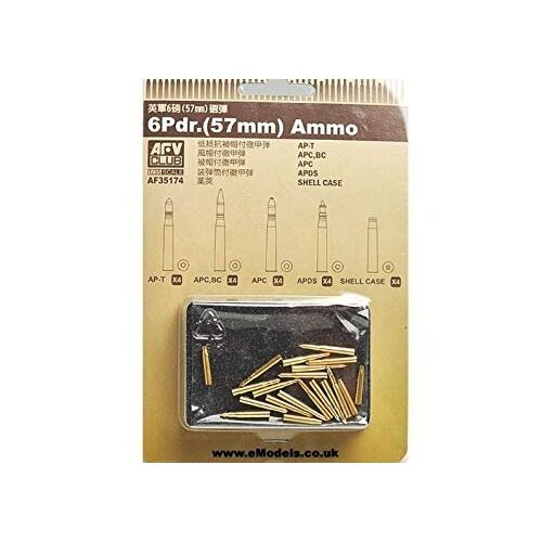 AFV Club 1/35 6 Pdr. (57mm) Ammo Plastic Model Kit [AF35174]