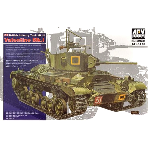 AFV Club 1/35 British Infantry Tank Mk.III Valentine Mk.I Plastic Model Kit [AF35178]