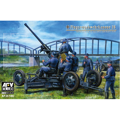 AFV Club 1/35 Flak 28 4cm Aa Gun (Bofors German Type) Plastic Model Kit [AF35186]