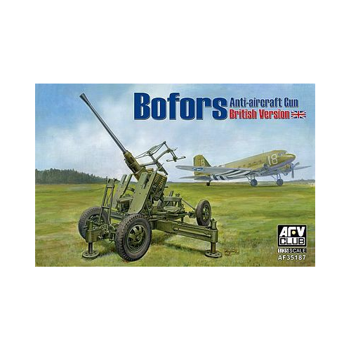 AFV Club 1/35 Bofors British Qf 40mm Mk.III Aa Gun Late Type Plastic Model Kit [AF35187]