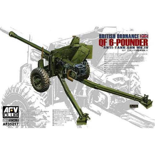 AFV Club 1/35 British Mk.4 6pdr Anti-tank Gun Plastic Model Kit [AF35217]