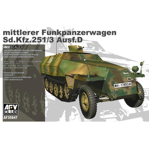 AFV Club 1/35 German Mittlerer Funkpanzerwagen Sd.Kfz.25 Ausf.D Comm Veh Plastic Model Kit [AF35S47]