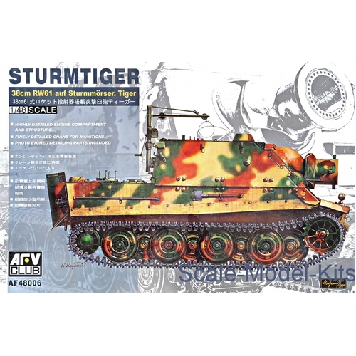 AFV Club 1/48 German Sturmtiger (Late Type Chassis) Plastic Model Kit [AF48006]