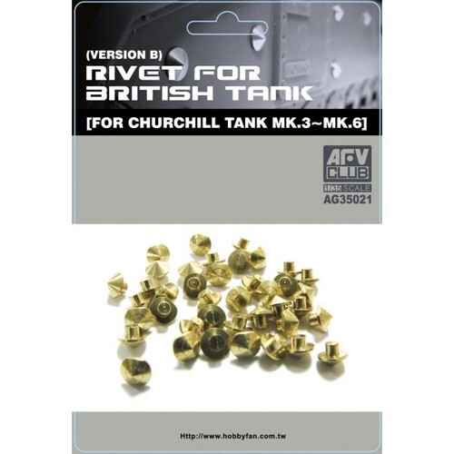 AFV Club 1/35 Rivet For British Tank (Version B) (For Churchill Tank Mk.3-6) [AG35021]