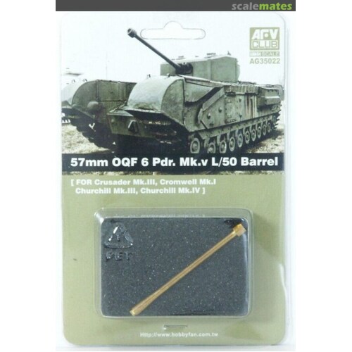 AFV Club 1/35 57mm OQF 6 Pdr. Mk.V L/50 Barrel Plastic Model Kit [AG35022]