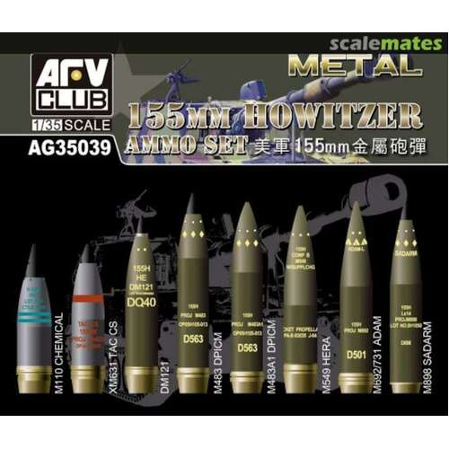 AFV Club 1/35 155mm Howitzer Ammo Set (Brass) Plastic Model Kit [AG35039]