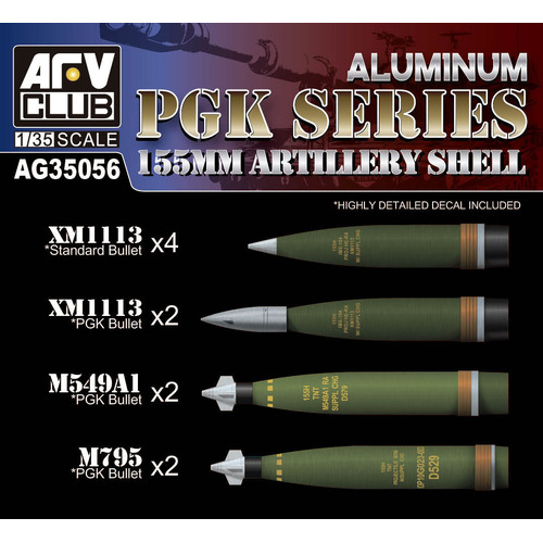 AFV Club 1/35 155MM Artillery Shell PGK Series Plastic Model Kit