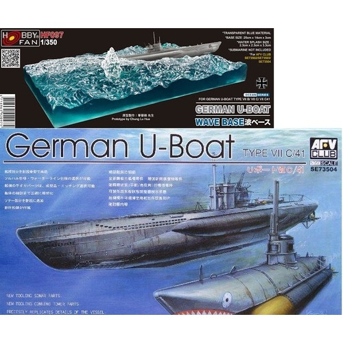 AFV Club 1/350 German U-Boat Wave Base W/Water splash Plastic Model Kit [HF097]