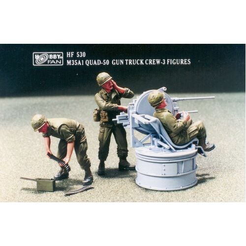 AFV Club M35A1 Quad-50 Gun Truck Crew Plastic Model Kit [HF530]