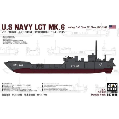 AFV Club 1/350 U.S Navy LCT Mk. 6-501 class (1943-1945) (Double Seat) Plastic Model Kit [SE73518]