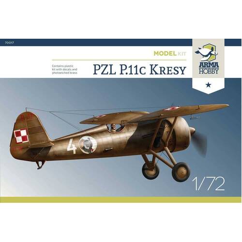 Arma Hobby 1/72 PZL P.11c "Kresy" Model Kit Plastic Model Kit [70017]