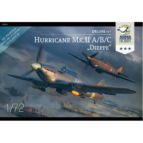 Arma Hobby 1/72 Hurricane Mk II a/b/c Dieppe Deluxe Set Plastic Model Kit [70054]