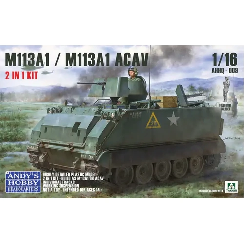 Andy's Hobby HQ 1/16 M113A1/M113A1 ACAV Armoured Personnel Carrier Plastic Model Kit