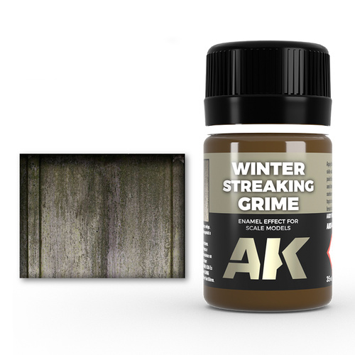 AK Interactive Weathering: Streaking Grime For Winter Vehicles 35ml Enamel Paint