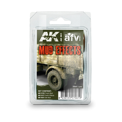 AK Interactive Weathering: Mud Enamel Paint Set