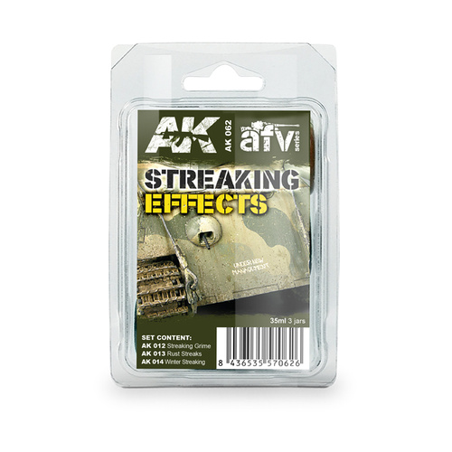 AK Interactive Weathering: Streaks Enamel Paint Set