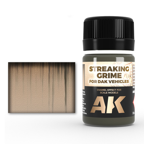 AK Interactive Weathering: Streaking Grime For Afrika Korps Vehicles 35ml Enamel Paint