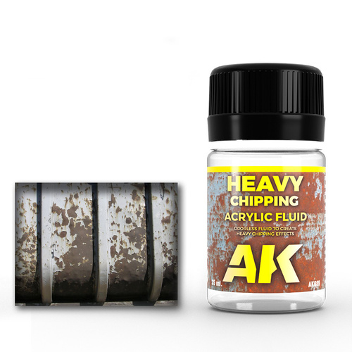 AK Interactive Weathering: Heavy Chipping Effects Acrylic Fluid 35ml Enamel Paint