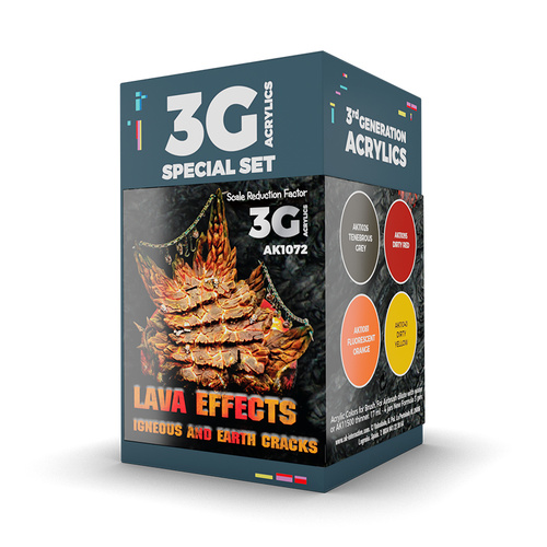 AK Interactive Wargame: Lava Effects Acrylic Paint Set 3rd Generation