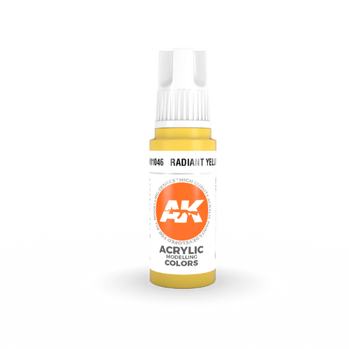 AK Interactive Radiant Yellow Acrylic Paint 17ml 3rd Generation