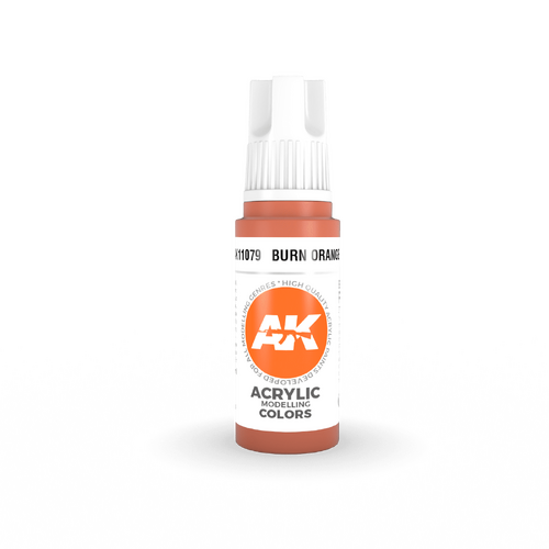 AK Interactive Burn Orange Acrylic Paint 17ml 3rd Generation