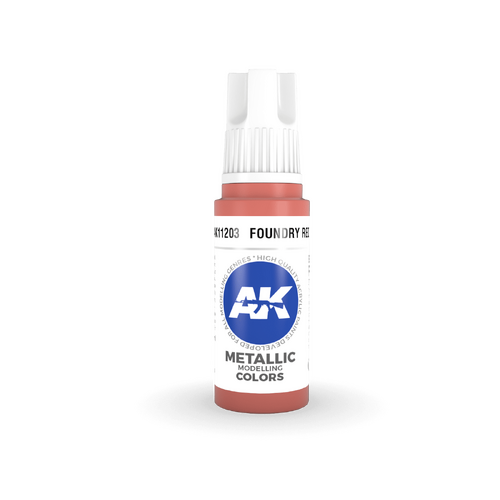 AK Interactive Foundry Red Metallic Acrylic Paint 17ml 3rd Generation