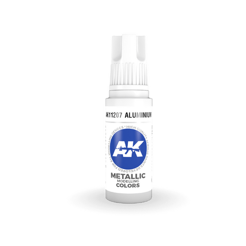 AK Interactive Aluminium Metallic Acrylic Paint 17ml 3rd Generation