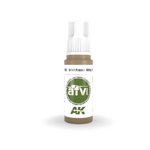 AK Interactive AFV Series: WWI French Milky Coffee Acrylic Paint 17ml 3rd Generation