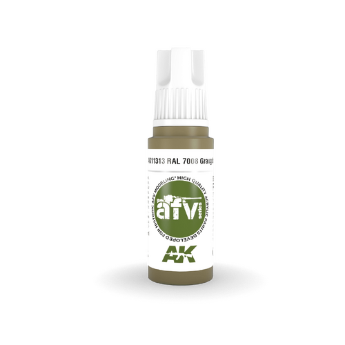 AK Interactive AFV Series: RAL 7008 Graugrun Acrylic Paint 17ml 3rd Generation