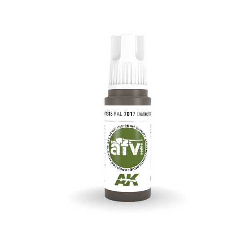 AK Interactive AFV Series: RAL 7017 Dunkelbraun Acrylic Paint 17ml 3rd Generation