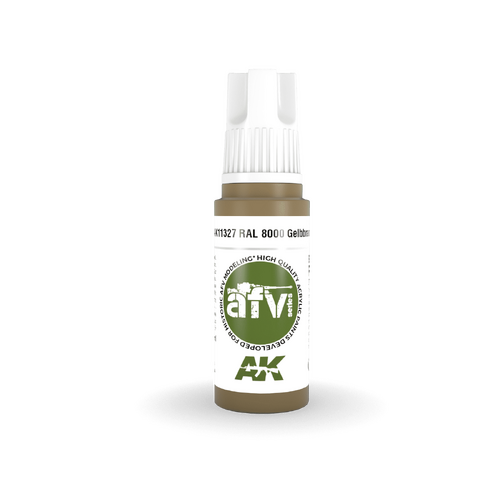 AK Interactive AFV Series: RAL 8000 Gelbbraun Acrylic Paint 17ml 3rd Generation