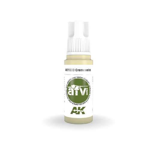 AK Interactive AFV Series: Cremeweiss Acrylic Paint 17ml 3rd Generation