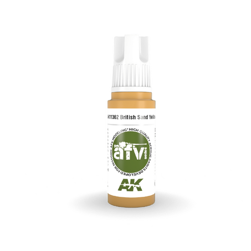 AK Interactive AFV Series: British Sand Yellow Acrylic Paint 17ml 3rd Generation