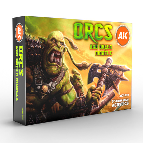 AK Interactive Orcs And Green Creatures Acrylic Paint Set 3rd Generation