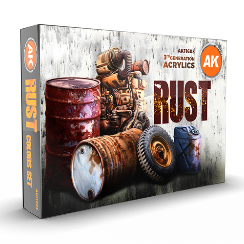 AK Interactive Rust Acrylic Paint Set 3rd Generation