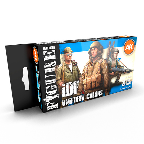 AK Interactive Figure Series: IDF Uniform Colors Acrylic Paint Set 3rd Generation