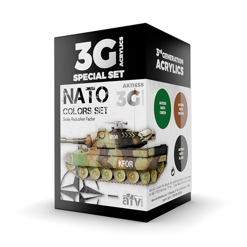 AK Interactive AFV Series: Nato Colors Acrylic Paint Set 3rd Generation