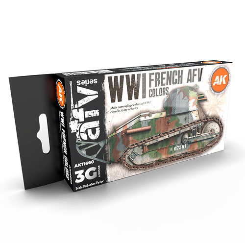 AK Interactive AFV Series: WWI French Colors Acrylic Paint Set 3rd Generation