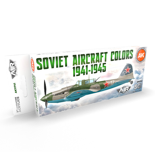 AK Interactive Air Series: Soviet Aircraft Colors 1941-1945 Acrylic Paint Set 3rd Generation