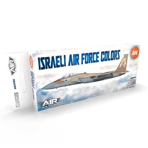 AK Interactive Air Series: Israeli Air Force Colors Acrylic Paint Set 3rd Generation