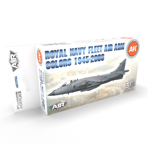 AK Interactive Air Series: RN Fleet Air Arm Aircraft Colors 1945-2010 Acrylic Paint Set 3rd Generation