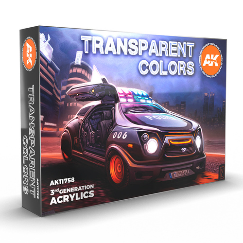 AK Interactive Transparent Colors Acrylic Paint Set 3rd Generation