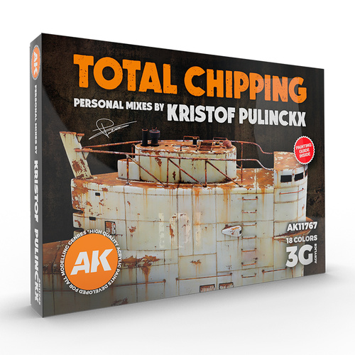 AK Interactive Signature Set: Total Chipping - Kristof Pulinckx Acrylic Paint Set 3rd Generation